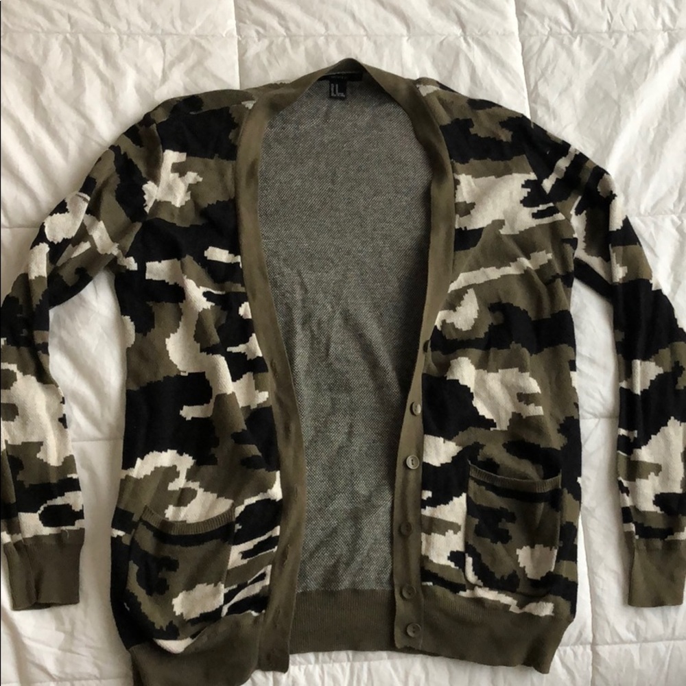 Forever 21 Camo Cardigan